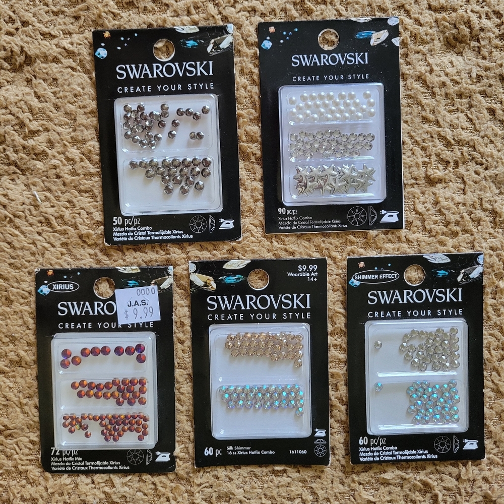 NIB Swarovski Iron On Crystals Bundle
